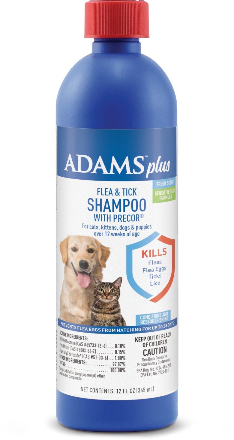 Adams Plus Flea & Tick Shampoo with Precor