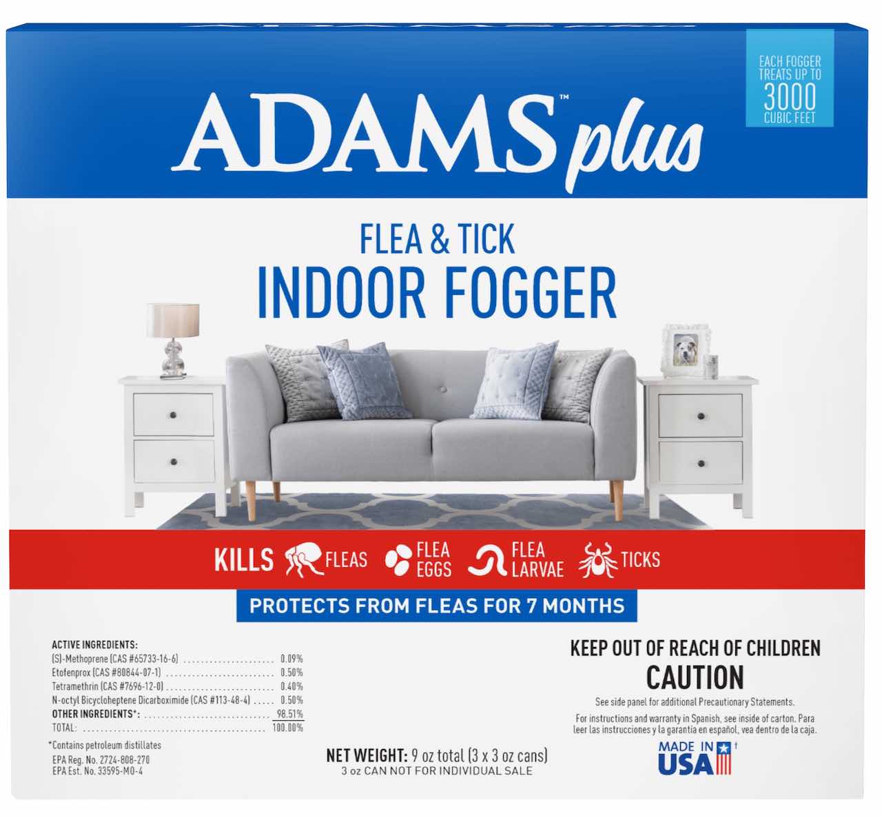 Adams Plus Flea & Tick Indoor Fogger